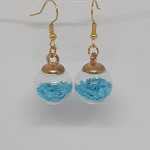 Oorbellen blauwe balletjes