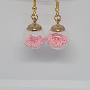 Oorbellen roze balletjes