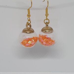 Oorbellen oranje balletjes